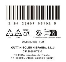 Quttin Cuchillo Pelador Black 8.5 cm (36 Unidades)