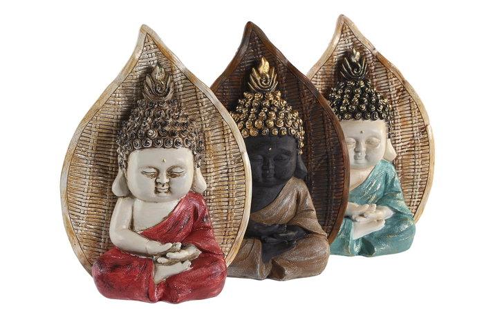 DKD Home Decor Figura de Buda en Resina Surtida de 6 Piezas DKD Home Decor Figura de Buda en Resina Surtida de 6 Piezas
