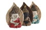 DKD Home Decor Figura de Buda en Resina Surtida de 6 Piezas
