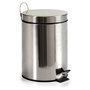 Berilo Papelera de Acero Inoxidable con Pedal, 5L, Plata - 20.5x27.5x26 cm, con Cubo Extraíble (Set de 4)