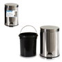 Berilo Papelera de Acero Inoxidable con Pedal, 5L, Plata - 20.5x27.5x26 cm, con Cubo Extraíble (Set de 4)