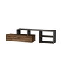 Hanah Home Soporte TV Duru Nogal Claro y Antracita 120cm x 38cm x 27.5cm
