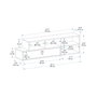 Hanah Home Soporte TV Duru Nogal Claro y Antracita 120cm x 38cm x 27.5cm