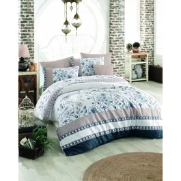 Aucune Juego de Cama - Funda Nórdica 220x240 cm + 2 Fundas Almohada 60x60 cm - 100% Algodón Reforzado - Azul - ASI8681875081015