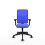 PIQUERAS Y CRESPO Silla de oficina Motilla con mecanismo Sincro, Azul