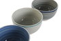 DKD Home Decor Cuencos de Gres Platos Azules Surtidos de 700 ml