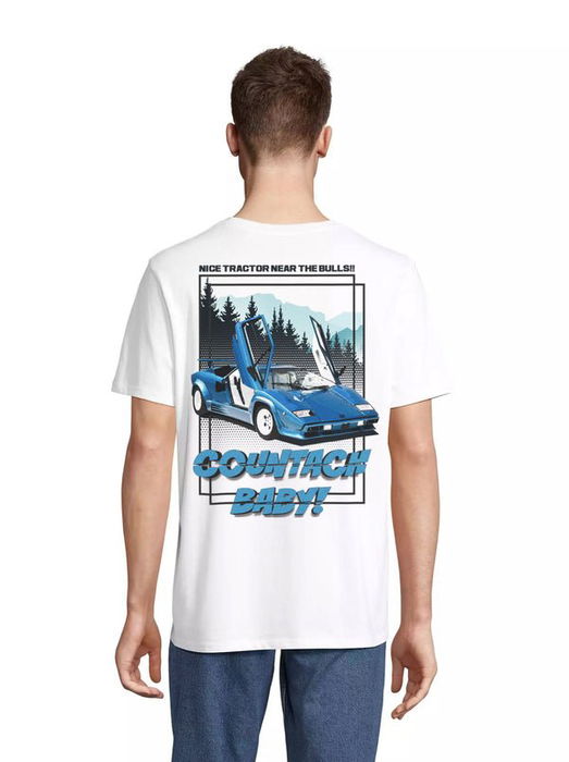 Camiseta de Manga Corta Hombre Radikal Revolution NICE TRACTOR NEAR THE BULLS Blanco M M