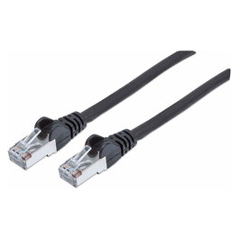Intellinet 740814 Cable de Red Ethernet Cat7 S/FTP 2m Negro, Conectores RJ-45 Chapados en Oro, 10GBase-T, 10000 Mbit/s, 600 MHz, Plug and Play