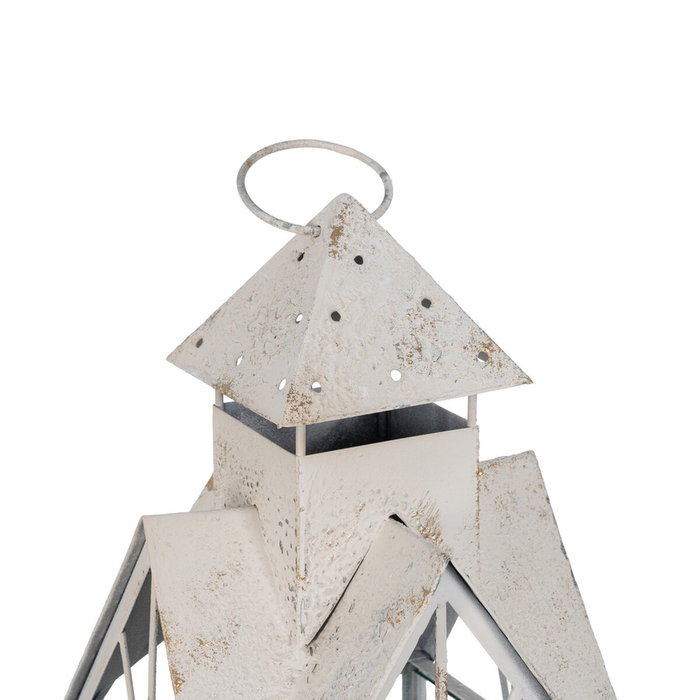 Ixia Farol Portavelas Blanco Metal 21 x 21 x 63 cm