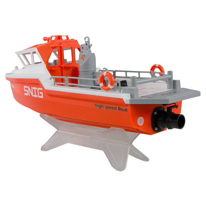 AMEWI Rettungsboot Snig Jetantrieb 26116 Barco RC a Control Remoto, Motor Sin Escobillas, Blanco/Naranja, 320 mm, RTR, 8+ Años