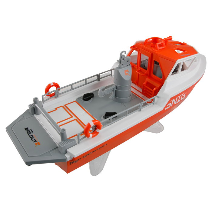 AMEWI Rettungsboot Snig Jetantrieb 26116 Barco RC a Control Remoto, Motor Sin Escobillas, Blanco/Naranja, 320 mm, RTR, 8+ Años