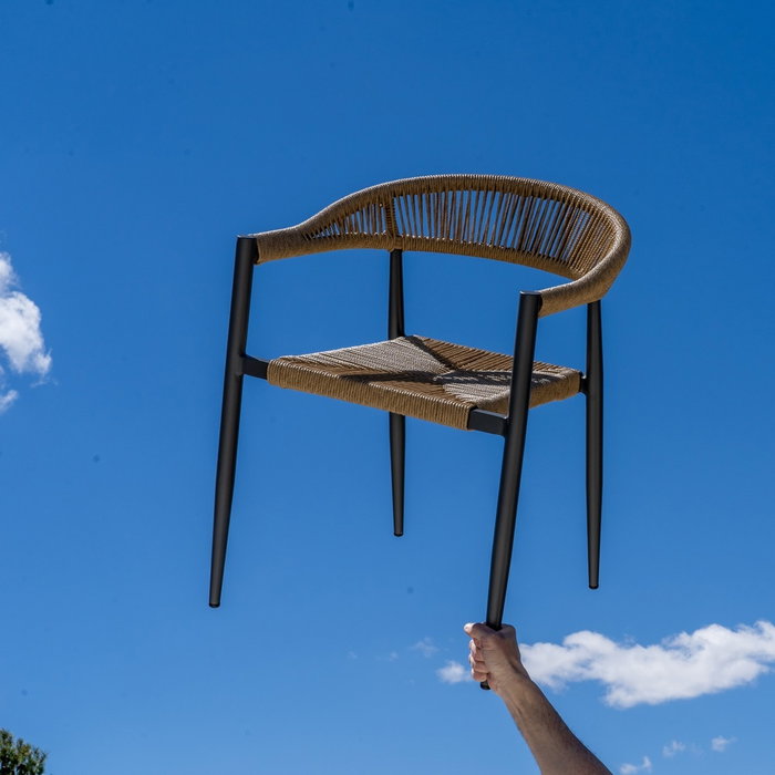 Silla Apilable Pe-Aluminio Salón 57,50 X 56 X 74 cm (Set de 2)