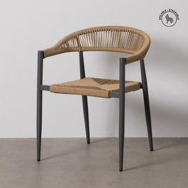 Silla Apilable Pe-Aluminio Salón 57,50 X 56 X 74 cm (Set de 2)