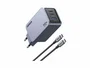 Ugreen Nexode Pro 100W GaN con cable USB-C, 3 puertos, Negro/Gris