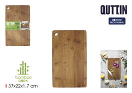 Quttin Tabla Cortar Bambu Dark 37 x 22 cm (18 Unidades)