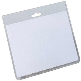Durable Portanombres de Plástico Transparente 60x90mm con Perforación para Clip