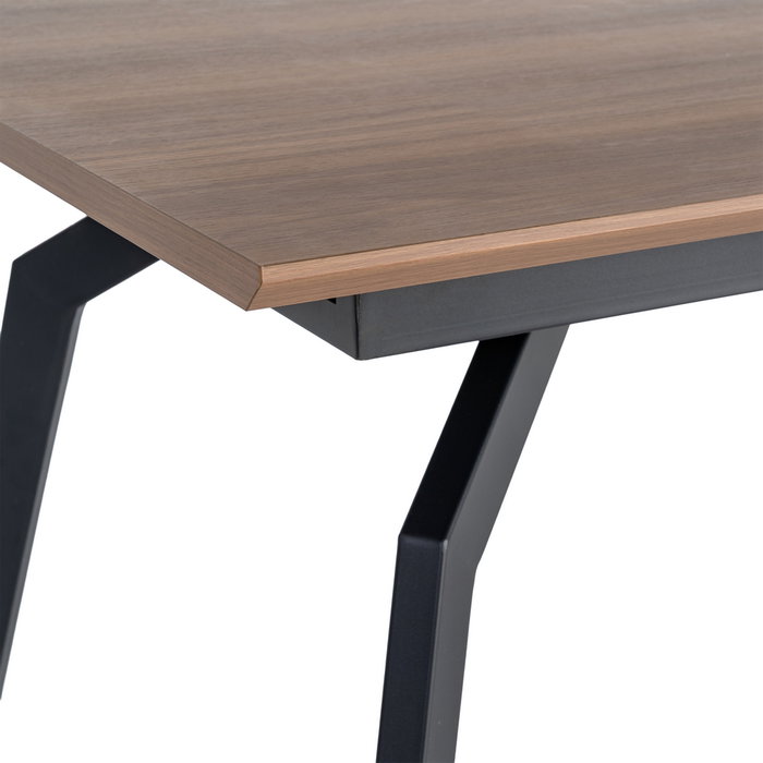 Mesa Extensible Marrón Dm-Metal Salón 160 X 90 X 76 cm