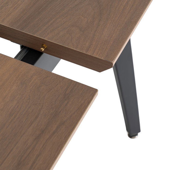 Mesa Extensible Marrón Dm-Metal Salón 160 X 90 X 76 cm