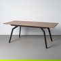 Mesa Extensible Marrón Dm-Metal Salón 160 X 90 X 76 cm
