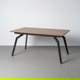 Mesa Extensible Marrón Dm-Metal Salón 160 X 90 X 76 cm