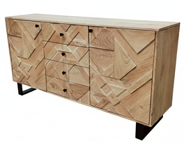 DKD Home Decor Buffet Acacia Metal 160x40x85