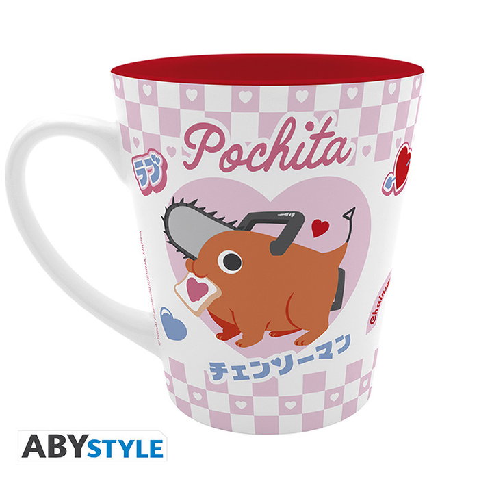 Abystyle Taza Chainsaw Man Pochita Cerámica 250 ml - Merchandising Oficial Anime - Apta Microondas y Lavavajillas