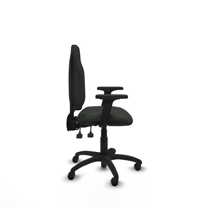 PIQUERAS Y CRESPO Silla de oficina Algarra Negra con Brazos 2D PIQUERAS Y CRESPO Silla de oficina Algarra Negra con Brazos 2D