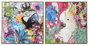 DKD Home Decor Cuadro Lienzo Pájaro Moderno Pack de 2