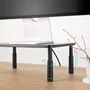 TooQ TQMR086 Soporte para Monitor de Escritorio, Elevador Ergonómico con Ajuste de Altura (100-140 mm) para Pantalla, Portátil o Impresora, Hasta 20 kg, Negro