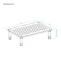 TooQ TQMR086 Soporte para Monitor de Escritorio, Elevador Ergonómico con Ajuste de Altura (100-140 mm) para Pantalla, Portátil o Impresora, Hasta 20 kg, Negro