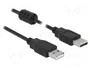 DeLOCK Cable USB 2.0 Tipo-A a Tipo-A, 1,5 m, Negro