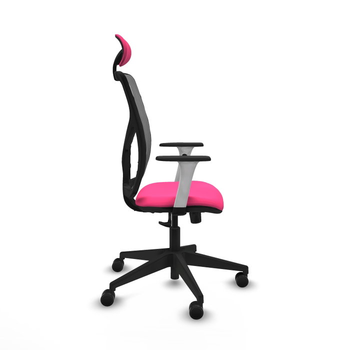 PIQUERAS Y CRESPO Silla de oficina Motilla Rosa y Gris PIQUERAS Y CRESPO Silla de oficina Motilla Rosa y Gris