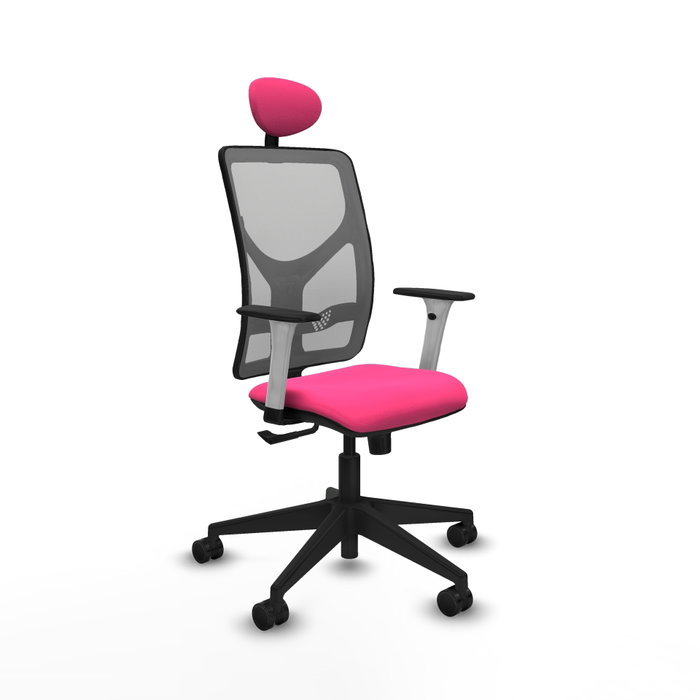 PIQUERAS Y CRESPO Silla de oficina Motilla Rosa y Gris PIQUERAS Y CRESPO Silla de oficina Motilla Rosa y Gris