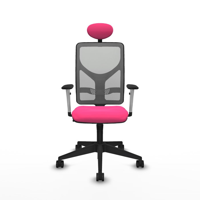 PIQUERAS Y CRESPO Silla de oficina Motilla Rosa y Gris PIQUERAS Y CRESPO Silla de oficina Motilla Rosa y Gris