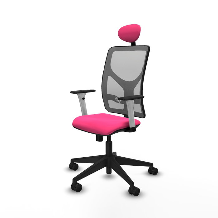 PIQUERAS Y CRESPO Silla de oficina Motilla Rosa y Gris PIQUERAS Y CRESPO Silla de oficina Motilla Rosa y Gris