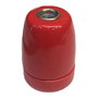 F-Line Portalámparas Cerámico Vintage E27 4A 100W 250V~ Rojo Ø47 x 59 mm