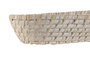 DKD Home Decor Set de 2 Bandejas de Bambú y Ratán Blanco y Natural