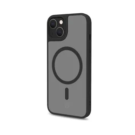 Celly Magmatt funda para iPhone 14 Plus, Negro, Transparente
