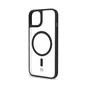 Celly Funda Magmatt Compatible con MagSafe para Apple iPhone 14 Plus - Negro Transparente, Resistente a Impactos y Rayones
