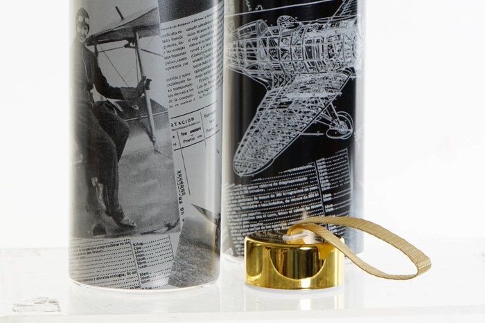 DKD Home Decor Botellas de Borosilicato Colección Aviación 550ml