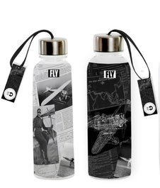 DKD Home Decor Botellas de Borosilicato Colección Aviación 550ml