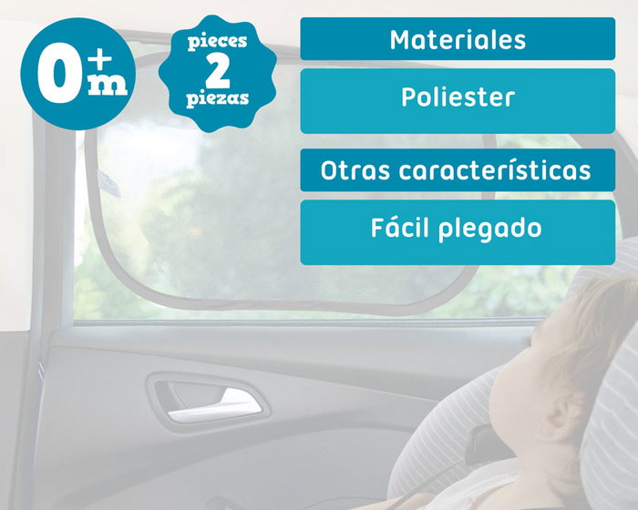 KioKids Parasol Para Luna De Coche, Negro