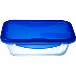 Pyrex Cook&Go Plato de conservación rectangular 3,3L con tapa azul