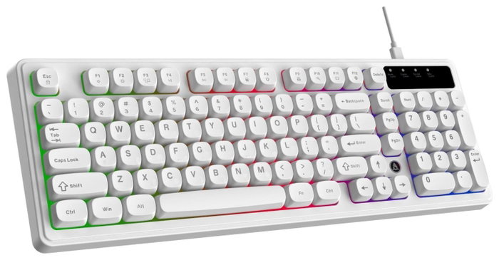 Ajazz AF98 Teclado Membranoso con Retroiluminación RGB Blanco Ajazz AF98 Teclado Membranoso con Retroiluminación RGB Blanco