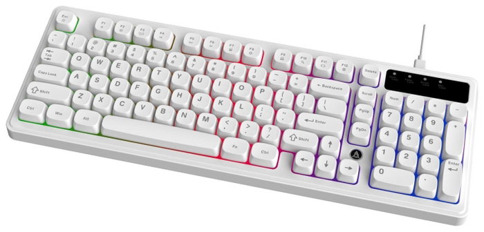 Ajazz AF98 Teclado Membranoso con Retroiluminación RGB Blanco Ajazz AF98 Teclado Membranoso con Retroiluminación RGB Blanco