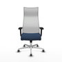 PIQUERAS Y CRESPO Silla Albacete Malla Sincro con Asiento en Similpiel Azul Marino