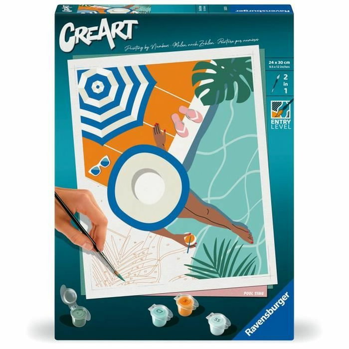 Ravensburger Pool Time Pintura por números 24x30 cm, Adulto Ravensburger Pool Time Pintura por números 24x30 cm, Adulto