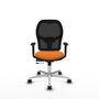 PIQUERAS Y CRESPO Silla de oficina Jorquera Naranja y Negro