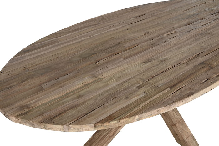 DKD Home Decor Mesa Comedor 2c24 Ovalada Teca Reciclada 120 x 78 x 220 cm DKD Home Decor Mesa Comedor 2c24 Ovalada Teca Reciclada 120 x 78 x 220 cm