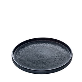 PLAYGROUND Plato Llano Nara Negro 27 cm, Vajilla de Alta Calidad, Colección Nara Negro, No Apto Lavavajillas (Set de 6)